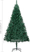 vidaXL - Kunstkerstboom - met - dikke - takken - 240 - cm - PVC - groen