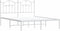 vidaXL - Bedframe - met - hoofdbord - metaal - wit - 150x200 - cm