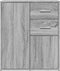 vidaXL - Dressoir - 60x31x70 - cm - bewerkt - hout - grijs - sonoma