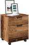 vidaXL - Dossierkast - verrijdbaar - 45x38x54cm - bewerkt - hout - oud - houtkleurig
