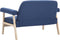 vidaXL - Tweezitsbank - stof - blauw