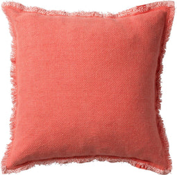 Dutch Decor BURTO - Sierkussen van gewassen katoen Coral 45x45 cm - roze - Inclusief binnenkussen