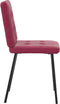 vidaXL - Eetkamerstoelen - 2 - st - fluweel - wijnrood