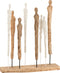 J-Line decoratie Figuren 8 Dun - hout/aluminium - wit/naturel
