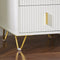 SoBuy FBT115-W - Nachtkastje - 2 schuifladen - Wit 40x40x47cm