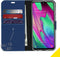 Accezz Samsung Galaxy A40 - Wallet Softcase Bookcase - 3 pashouders - Blauw