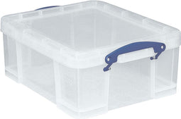 Really Useful Box opbergdoos - Opbergbox met deksel 18 liter - Transparant