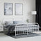 vidaXL - Bedframe - met - hoofd- - en - voeteneinde - metaal - wit - 180x200 - cm