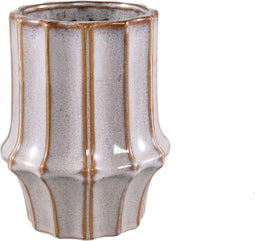 PTMD Bloempot Skyper - 16x16x21 cm - Keramiek - Creme