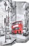 vidaXL - Kamerscherm - inklapbaar - Londen - bus - 160x170 - cm - zwart - en - wit