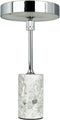 Dyberg Larsen Starlight - LED oplaadbare tafellamp - Dimbaar met marmeren voet - Chroom/grijs marmer