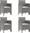 vidaXL - tuinmeubels - met - kussens - set - van - 4 - lichtgrijs - poly - rattan