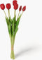 J-Line boeket Tulpen 7 stuks - kunststof - rood - large