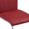 vidaXL - Eetkamerstoelen - 4 - st - kunstleer - rood