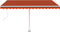 vidaXL - Luifel - vrijstaand - automatisch - 400x300 - cm - oranje - en - bruin