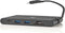 Nedis Dockingstation - 9-in-1 USB-C - 2x USB-C 2x USB 3.0 HDMI VGA Ethernet