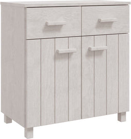 vidaXL - Dressoir - HAMAR - 79x40x80 - cm - massief - grenenhout - wit