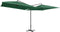 vidaXL - Parasol - dubbel - met - stalen - paal - 250x250 - cm - groen
