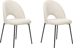Set van 2 eetkamerstoelen COVELO Lichtbeige