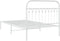 vidaXL - Bedframe - met - hoofdbord - metaal - wit - 107x203 - cm