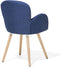 BROOKVILLE - Eetkamerstoel - Blauw - Polyester