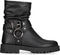 PS Poelman LEIN - Dames enkellaarzen - Bikerboot met ritssluiting - Zwart - 42