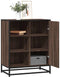 vidaXL - Dressoir - 62x35x76 - cm - bewerkt - hout - bruin - eikenkleur