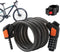 Garpex® Fietsslot Cijferslot - Kabelslot 120cm 8mm - Cijfercode Zwart