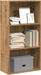 vidaXL - Boekenkast - 60x30x114 - cm - bewerkt - hout - artisanaal - eikenkleurig