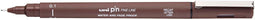 Fineliner uni-ball pin 0.1mm sepia | 12 stuks