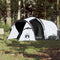 vidaXL - Tunneltent - 3-persoons - waterdicht - verduisterend - stof - wit