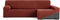 Hoes voor chaise longue met lange armleuning rechts Eysa JAZ Donkerrood 180 x 120 x 360 cm