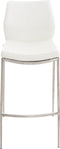 Barkruk Stavanger Kunstleer Mat geborsteld RVS frame, Bruin