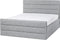 VALBONNE - Tweepersoonsbed - Lichtgrijs - 160 x 200 cm - Polyester