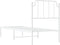 vidaXL - Bedframe - met - hoofdbord - zonder - matras - metaal - wit - 75x190 - cm