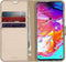 Accezz Hoesje Geschikt voor Samsung Galaxy A70 Hoesje Met Pasjeshouder - Accezz Wallet Softcase Bookcase - goud