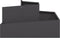 vidaXL - Plantenbak - Zwart - 80x80x50 - cm - Koudgewalst - Staal