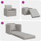vidaXL - Vloersofa - Bed - 2-in-1 - Cloud - Grijs - 74x77x81 - cm - Stof