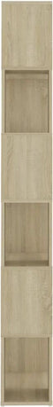 vidaXL - Boekenkast/kamerscherm - 60x24x186 - cm - bewerkt - hout - sonoma - eiken