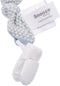 Snoozebaby Speenkoord - Fopspeenkoord biologisch katoen - Zachte knopen - Blauw