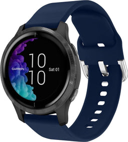 iMoshion Bandje Geschikt voor Garmin Vivoactive 3 / Venu / Forerunner 245 - iMoshion Siliconen bandje - Donkerblauw