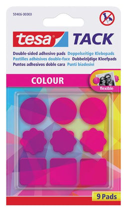 Tesa - Kleefpad tack roze 9 stuks