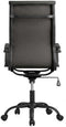 Feel Furniture Luxe Bureaustoel - Hoge Rugleuning - Donkergrijs met Mat Zwart Frame