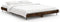 vidaXL - Bedframe - bewerkt - hout - gerookt - eikenkleurig - 135x190 - cm