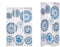 Kamerscherm Blauw Wit Canvas 122 x 2,5 x 180 cm Schotel