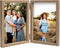 Dubbel Houten Fotolijst 10x15 cm met Glas - Houtnerf