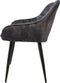 HSM Collection-Eetkamerstoel Liverpool S/2-56x61x79-Antraciet/Zwart-Stof/Metaal