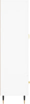 vidaXL - Hoge - kast - 69,5x31x115 - cm - bewerkt - hout - wit