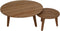Salontafels rond tuin - ø75x37/ø45x35 - naturel - teak