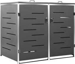 vidaXL - Containerberging - dubbel - 138x77,5x112,5 - cm - roestvrij - staal